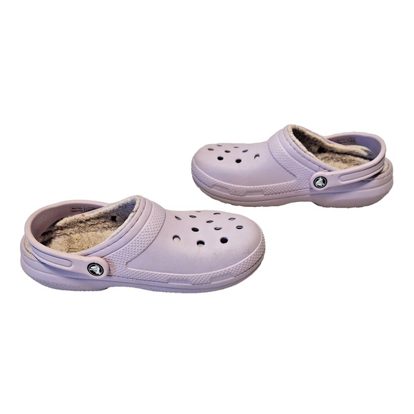 Crocs Classic Clogs Lined Light Purple Woman Size 8 Men 6 - Picture 4 of 7